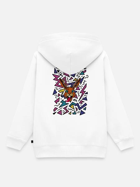 Raurackl 90s - Kinder Premium Organic Hoodie - Weiß