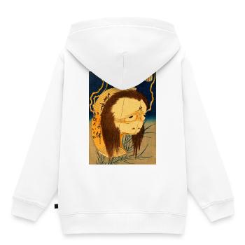 Oiwa-san - Kinder Premium Organic Hoodie - Weiß - Hinten - AI Model Kid Female (0cm)