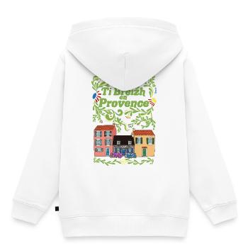 Ti Breizh in Provence - Kinder Premium Organic Hoodie - Weiß - Hinten - AI Model Kid Female (0cm)