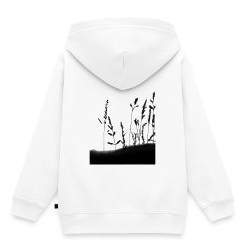 SPIKE - Kinder Premium Organic Hoodie - Weiß - Hinten - AI Model Kid Female (0cm)