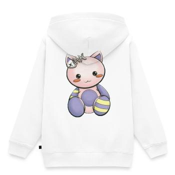 Manga - Kinder Premium Organic Hoodie - Weiß - Hinten - AI Model Kid Female (0cm)