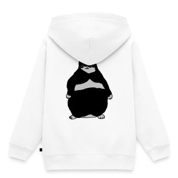 Fat Cat Meme - Kinder Premium Organic Hoodie - Weiß - Hinten - AI Model Kid Female (0cm)