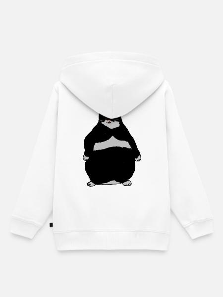 Fat Cat Meme - Kinder Premium Organic Hoodie - Weiß