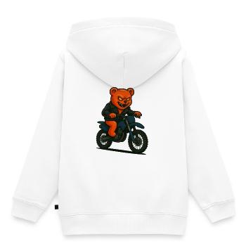 Gummibärchen-Reiter - Kinder Premium Organic Hoodie - Weiß - Hinten - AI Model Kid Female (0cm)