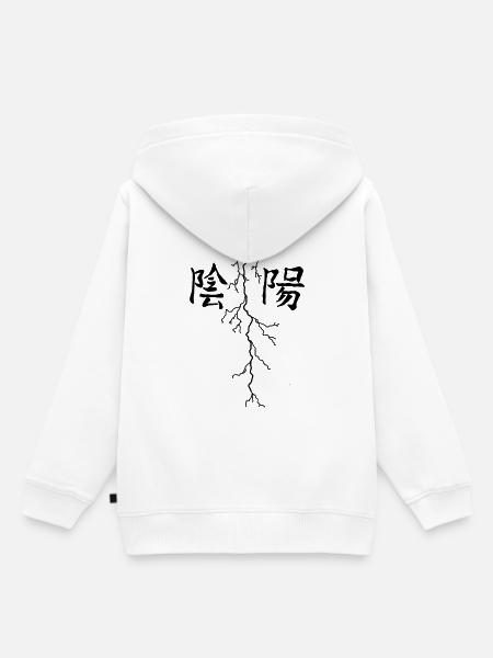 Lightning design - Kinder Premium Organic Hoodie - Weiß