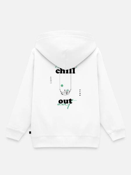 Chill Out  - Kinder Premium Organic Hoodie - Weiß