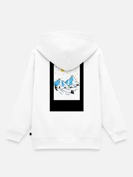 Berglandschaft im Sonnenlicht - Kinder Premium Organic Hoodie - Weiß
