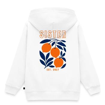 Sister 2027 - Kids Premium Organic Hoodie - white - Back - AI Model Kid Female (0cm)