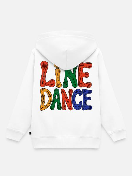 Line Dance Vibes - Kinder Premium Organic Hoodie - Weiß