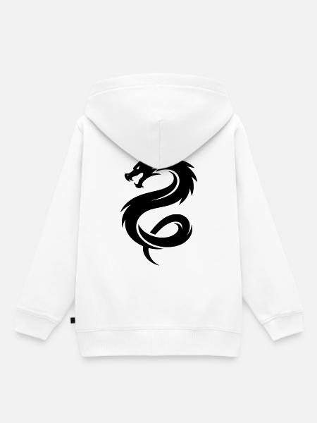 Asiatischer Drache - Kinder Premium Organic Hoodie - Weiß