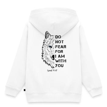 Religious quote - Kids Premium Organic Hoodie - white - Back - AI Model Kid Female (0cm)