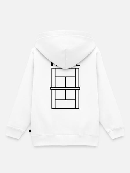 Padel Court - Kinder Premium Organic Hoodie - Weiß