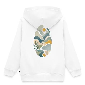 Horizon d’Or - Sweat Premium à capuche enfant bio - blanc - Dos - AI Model Kid Female (0cm)