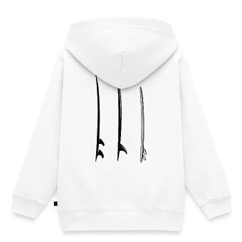 Surfboards - Kids Premium Organic Hoodie - white - Back - AI Model Kid Female (0cm)