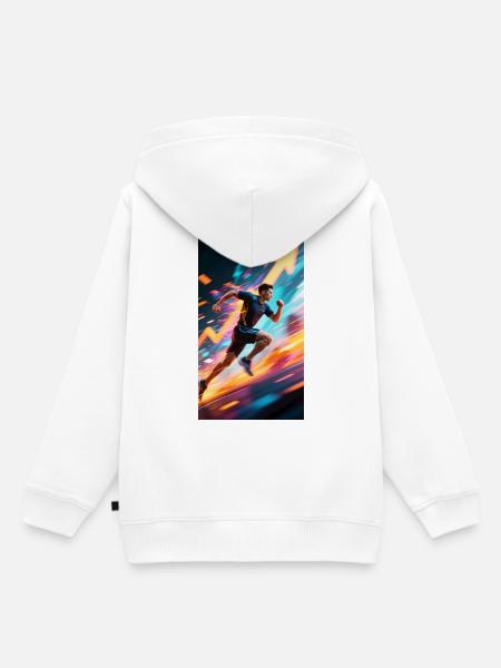 Bleiben Sie in Bewegung - Kinder Premium Organic Hoodie - Weiß