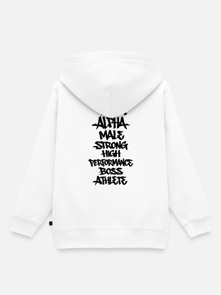 PEAK ATHLETE - Kinder Premium Organic Hoodie - Weiß