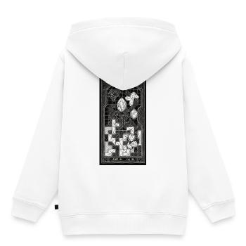 GRIDVOID - Kinder Premium Organic Hoodie - Weiß - Hinten - AI Model Kid Female (0cm)