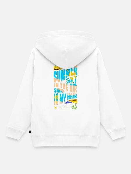 Sommerflair in der Luft - Kinder Premium Organic Hoodie - Weiß