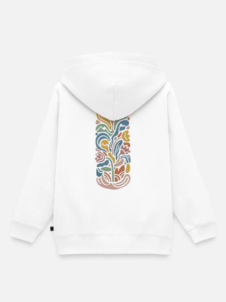Abstract Blossom - Kinder Premium Organic Hoodie - Weiß