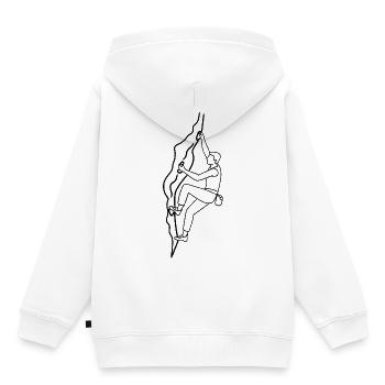 Man on climbing wall - Kids Premium Organic Hoodie - white - Back - AI Model Kid Female (0cm)