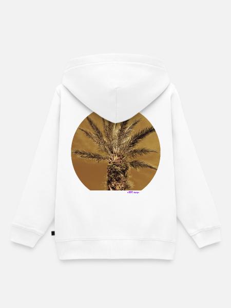 Goldene Palme - Kinder Premium Organic Hoodie - Weiß