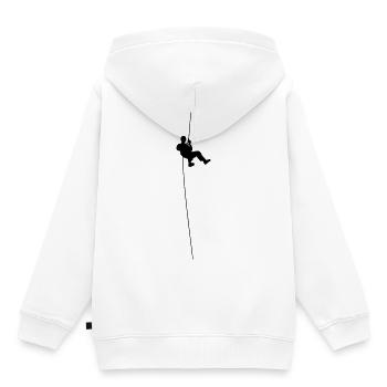 Industrie Kletterer - Kinder Premium Organic Hoodie - Weiß - Hinten - AI Model Kid Female (0cm)