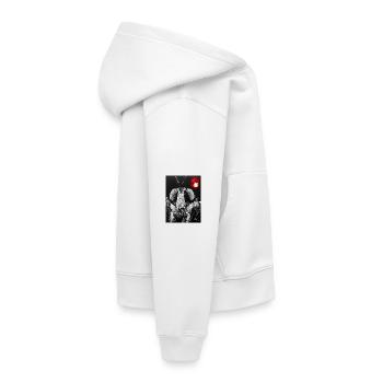 Bug off (Bug désactivé) - Sweat Premium à capuche enfant bio - blanc - Droite - AI Model Kid Female (0cm)