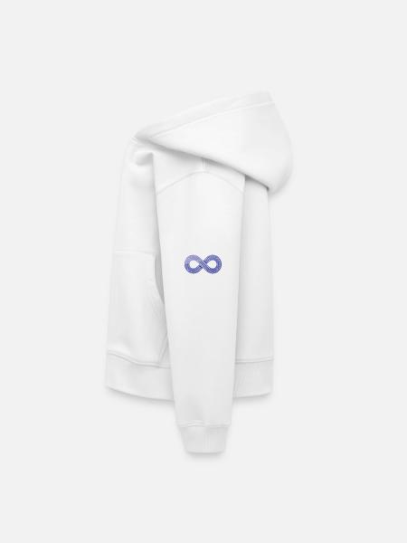 Infinity Flow – Symbol der Agilität - Kinder Premium Organic Hoodie - Weiß