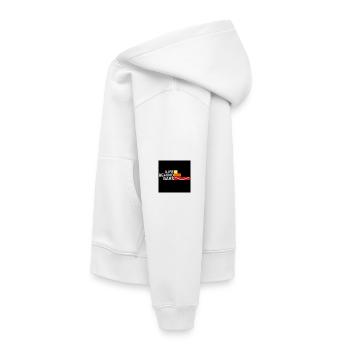 LIFE BEHIND BARS - Kids Premium Organic Hoodie - white - Left - AI Model Kid Female (0cm)