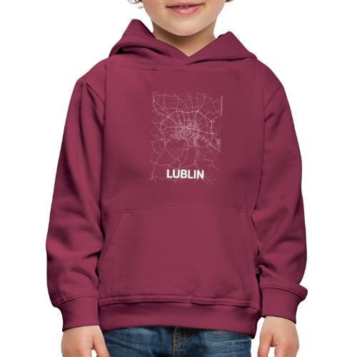 Lublin city map and streets - Kids' Premium Hoodie