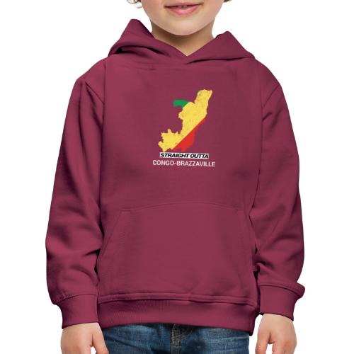 Straight Outta Republic of the Congo country map - Kids' Premium Hoodie
