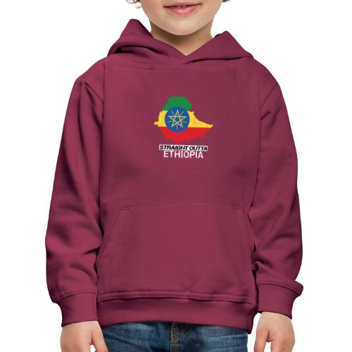 Straight Outta Ethiopia country map - Kids' Premium Hoodie