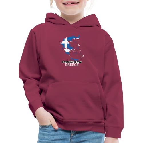 Straight Outta Greece country map - Kids' Premium Hoodie