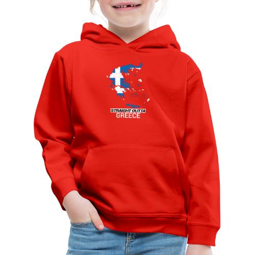 Straight Outta Greece country map - Kids' Premium Hoodie