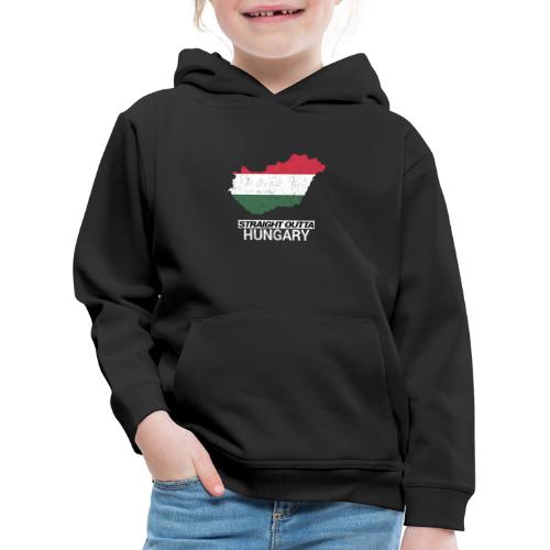 Straight Outta Hungary country map - Kids' Premium Hoodie