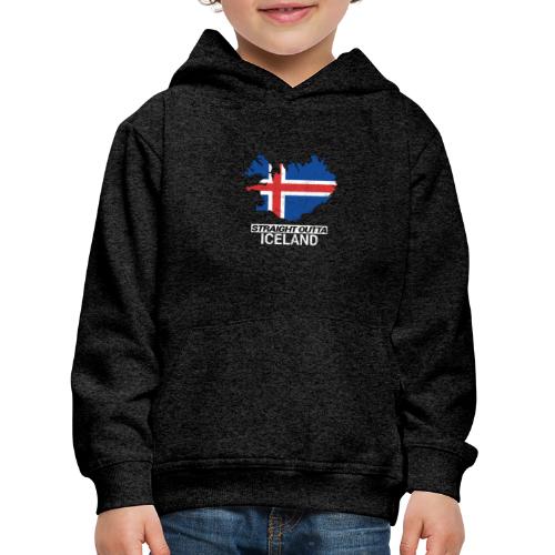 Straight Outta Iceland country map - Kids' Premium Hoodie