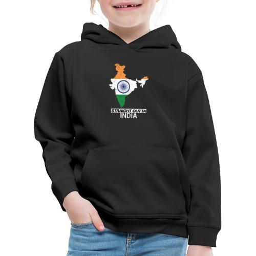 Straight Outta India (Bharat) country map flag - Kids' Premium Hoodie