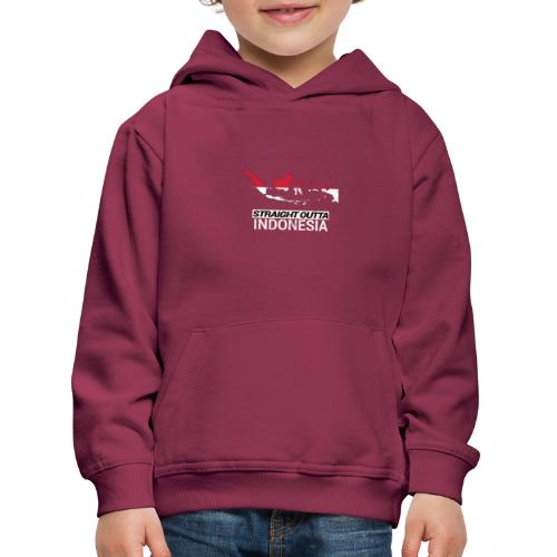Straight Outta Indonesia country map & flag - Kids' Premium Hoodie