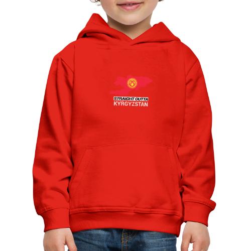 Straight Outta Kyrgyzstan country map - Kids' Premium Hoodie