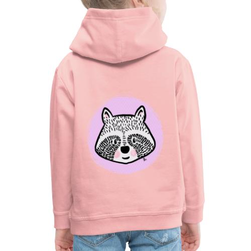 Sweet Raccoon - Portret - Bluza dziecięca z kapturem Premium