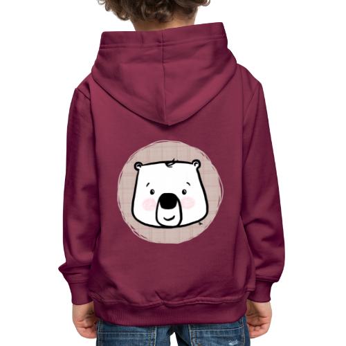 Sweet Bear - Portræt - Premium hættetrøje til børn