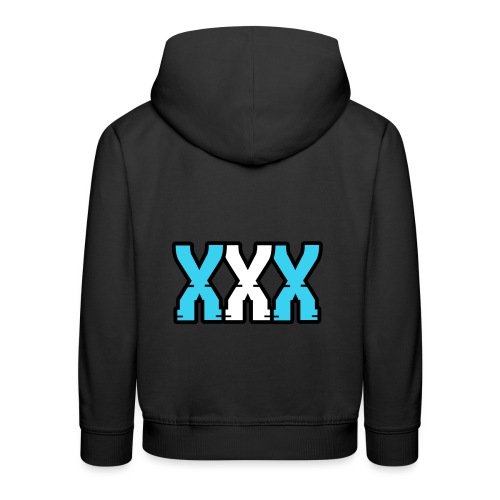 XXX (Blue + White) - Kids' Premium Hoodie
