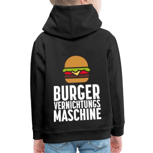 Burger Fanshirt Hamburger Grillen Burgerfreak - Kinder Premium Hoodie