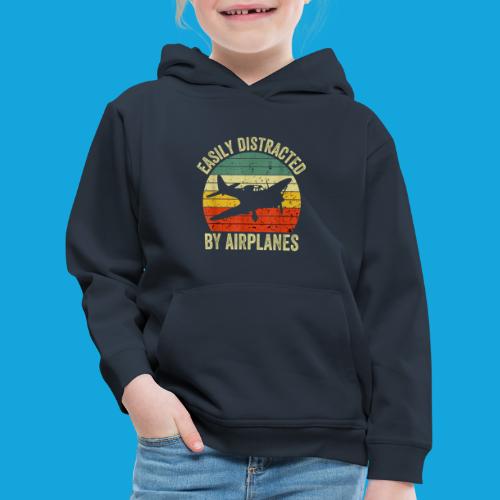 Easily Distracted by Airplanes - Kinder Premium Hoodie