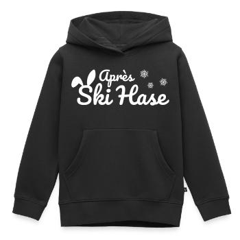 Apres Ski Rabbit Ski Après Ski Party Snow white - Kids Premium Organic Hoodie - black - Front - AI Model Kid Male (0cm)