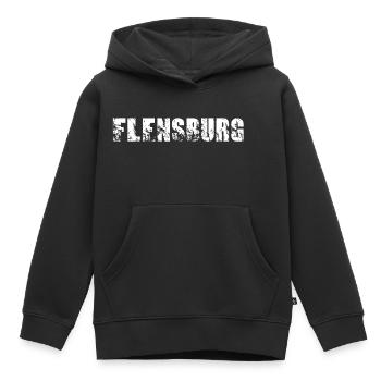 Flensburg - Kinder Premium Organic Hoodie - Schwarz - Vorne - AI Model Kid Male (0cm)