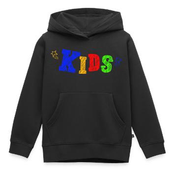 Kids - Kinder Premium Organic Hoodie - Schwarz - Vorne - AI Model Kid Male (0cm)