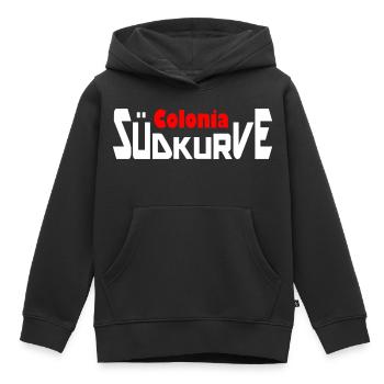 Courbe sud Colonia - Sweat Premium à capuche enfant bio - noir - Devant - AI Model Kid Male (0cm)