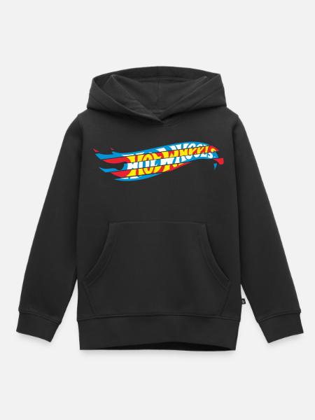 Hot Wheels Mix del logotipo azul y rojo - Sudadera Premium con capucha infantil orgánica - negro