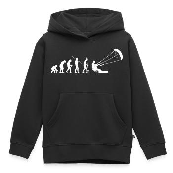 Kitesurfen Kitesurf Kitesurfer Kiteboard - Kinder Premium Organic Hoodie - Schwarz - Vorne - AI Model Kid Male (0cm)